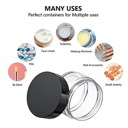 4 Pack 1 oz Travel Size Containers Leak-proof for Toiletries, Black - color: Black-1 oz