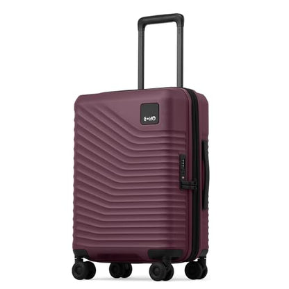 Coolife Luggage Carry-On, Lightweight PC Hardside Suitcase, 20-Inch, Black - color: Dark Purple, size: Carry-On 20-Inch