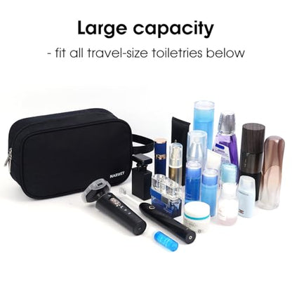 Narwey Travel Toiletry Bag for Women, Dopp Kit Men, Bathroom, Medicine Bag - color: A-Black