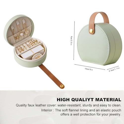 Ships Next Day, Small Travel Jewelry Case with Custom Initial and Name, Personalized Jewelry Box Organizer for Traveling, Half-Moon Design Case with Handle, Graduation Gifts for Best Friends - style: Travel Jewelry Case-Style 06
