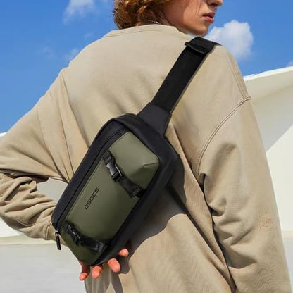 OSOCE Fanny Bag for Men, Waist Bag Water-Resistant, Side Release Buckle, S - size: Small