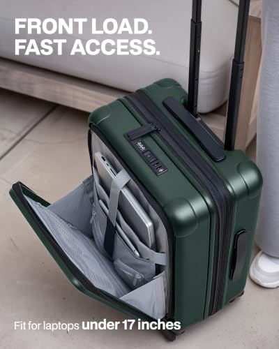 Coolife Expandable Luggage with TSA Lock Carry On Green - color: Green, size: 20 Inch-EXT