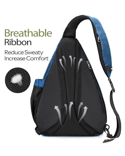 OutdoorMaster Sling Bag, Hiking Daypack, Crossbody Shoulder Chest Urban - color: Dark Blue 2