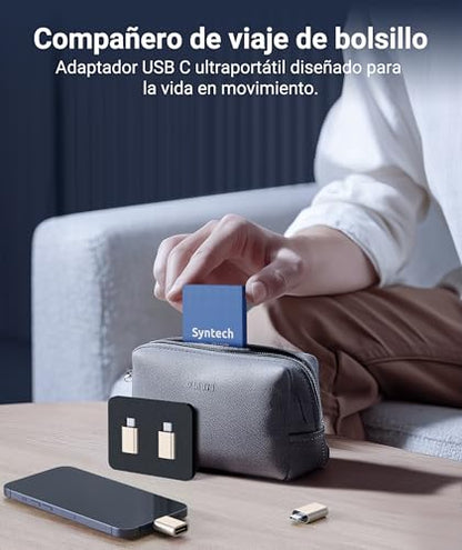 Syntech USB C to USB Adapter Pack of 2, USB 3.0 to Thunderbolt 5/4 Adapter - color: Starlight, size: 1.08 X 0.65 X 0.32 Inch