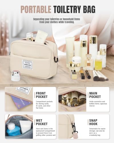 Weekender Bags for Women Travel Weekend Overnight Bag with Shoe Compartment - color: A -Beige