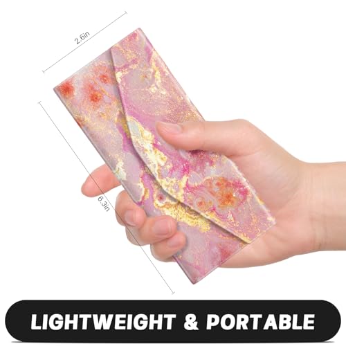 Sunglasses Case, Foldable Glasses Case, Magnetic Hard Shell Folding Holder - color: Gold Pink Marble, style: 2 Pcs
