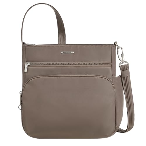 Travelon Anti-Theft Classic North/South Crossbody Bag - color: Hazelnut