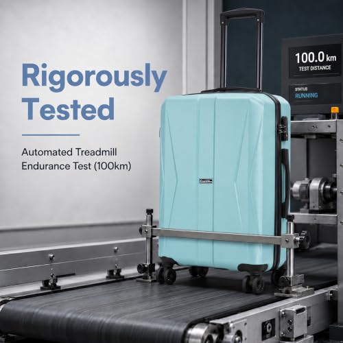 20/24/28 Inch Hardshell Suitcase Set, ABS Luggage Set with TSA Lock 5 Piece - color: Sky Blue
