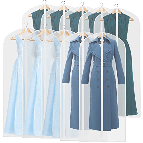 Simple Houseware 55-Inch Translucent Garment Bags with Zipper, 10 Pack - size: 10 Pack - 55"