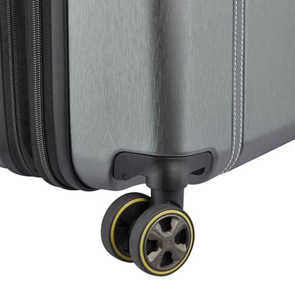 DELSEY PARIS Cadence, 20 Inch Carry-On Hardside Luggage, Silver - color: Brushed Silver, size: Carry On 20 Inch