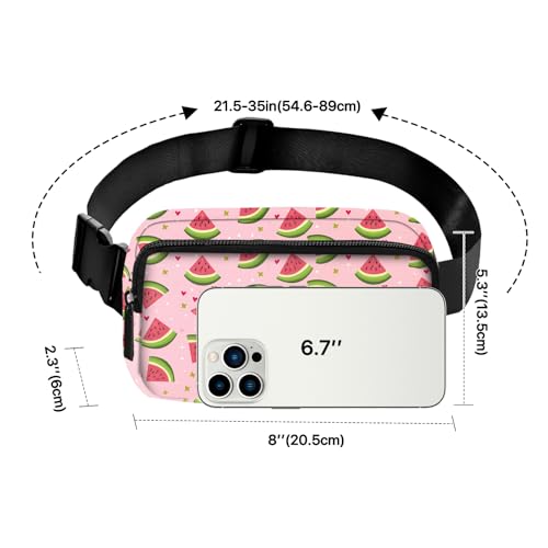 Watermelon Fanny Pack for Women Belt Bag Fashion Waist Pouch with Adjustable Strap for Sports Running Traveling Hiking Camping Cycling - color: Beige