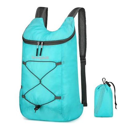 levayhill 16L Foldable Hiking Backpack,Small Packable Daypack,Lake Blue - color: Lake Blue