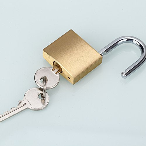ABRAFOX Solid Brass Same Keyed Padlock keyed Alike Lock-（1-9/16 inch 40mm） 2pack - color: Samekey-2pack