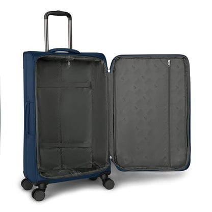 Quiksilver Buxton Suitcases Softside Expandable Luggage with Spinner Wheels, Large 3-Piece Set (20/26/30) (Navy) - color: Navy