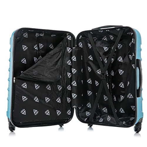InUSA ENDURANCE Luggage with Spinner Wheels | Durable Lightweight Hardshell Suitcase, Spacious Travel Bag with Handle and Trolley | 20-Inch Carry On Small Luggage | Teal - color: Teal, size: 20 Inch