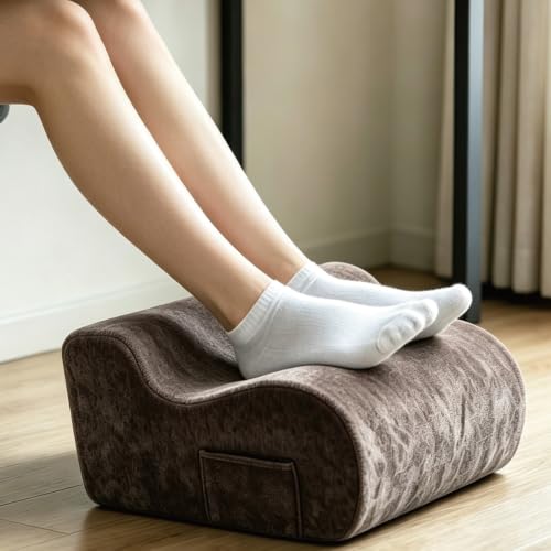 Foot Rest for Under Desk at Work-Versatile Foot Stool(Khaki, 001) - color: Khaki, size: 001