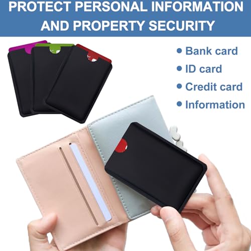 OIIKI 20PCS RFID Blocking Sleeves for Credit Card, Black - color: Black