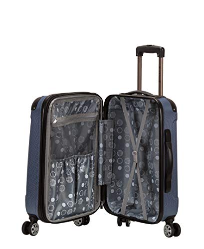 Rockland London Hardside 3 Piece Expandable Spinner Wheel Luggage Set, (20"/24"/28"), Blue - color: Blue, size: 3 Piece (28"/24"/20")