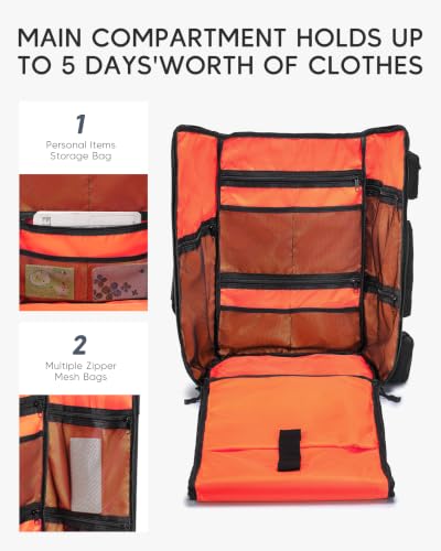 3-in-1 Carrying Travel Backpack for Women Men Carry On Luggage 22x14x9