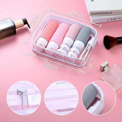 Travel Toiletry Bag for Men & Women Waterproof Hanging Organizer with Multiple Compartments Large Toiletry Bag with Refillable Travel Bottles Makeup Bag for Travel & Bathroom Essentials