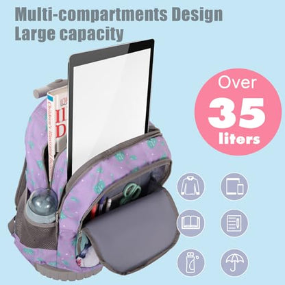 Tilami Rolling Backpack for Boys and Girls,Leopard - color: Yarn Ball