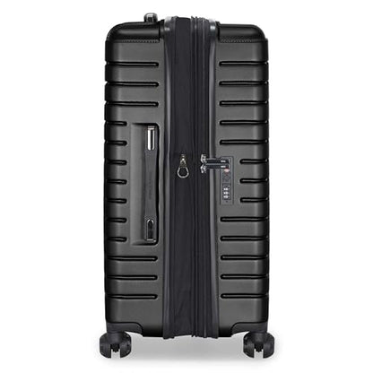 Traveler's Choice Archer Polycarbonate Hardside Spinner Luggage Set,Tie Down Straps, Black, 3-Piece - color: Black, size: 3-Piece Set