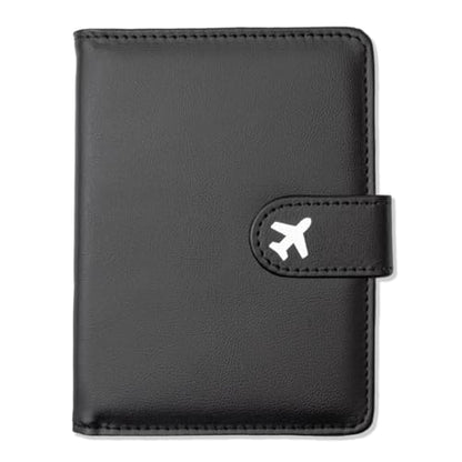 Passport Holder, Cute Travel Wallet Cover with RFID Blocking,Black - color: S-Black