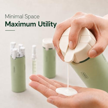 Travel Dispenser Bottle Set 4 in 1 Leakproof Containers Luggage Tag