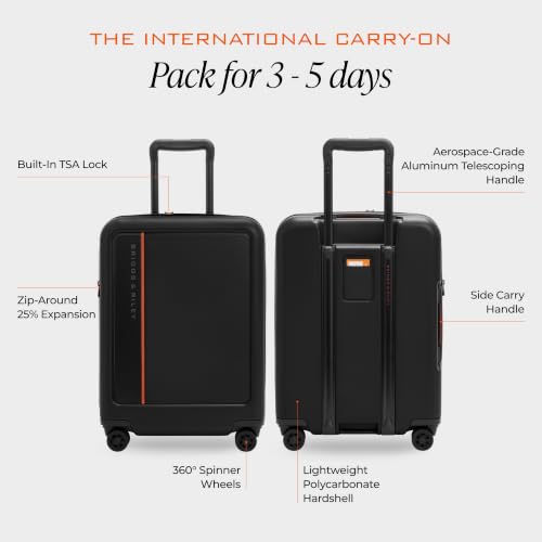 Briggs & Riley ZDX Global 21 Inch Carry-On Expandable Spinner, Black - color: Black, size: 21" Hardside Carry-On