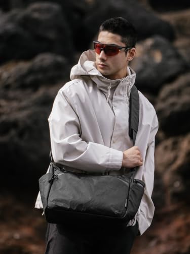 ALPAKA Flight Satchel 11L Messenger Crossbody Bag - color: Black-ultradyne 100d