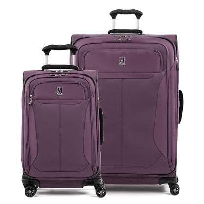Travelpro Tourlite Softside 2-Piece Set, Expandable Luggage, 4 Spinner Wheels, Lightweight Suitcase, 21" Carry-On, 29 Check Large, Deep Purple - color: Deep Purple, size: 2-Piece Set (21/29)
