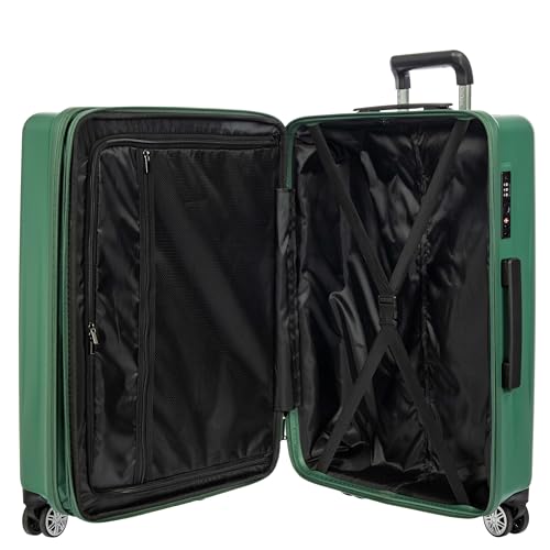 Bric's Cervia 3pc Hardside Expandable Luggage Set, 360° Spinner Wheels, Lightweight Suitcase, TSA-Approved Locks, Durable, (21" with Front Pocket/27”/30”), Dark Emerald Green - color: Dark Emerald Green, size: 3 Piece Set (21 with Front Pocket / 27/ 30)