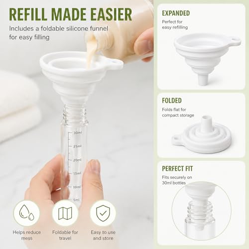 4 in 1 Travel Dispenser Bottle, Green - color: Green