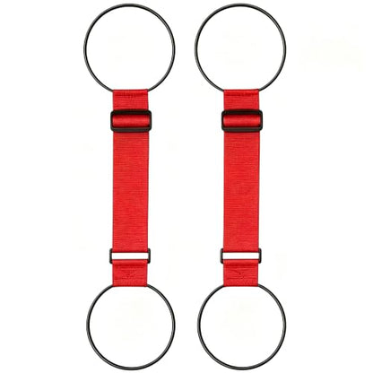 Luggage Straps for Suitcases, Luggage Connector Belt Strap 2 Red | Adjustable Luggage Attachment Strap, Elastic Loop, Handbag Backpack Fixing Belt for Suitcase Handle - color: 2 Red