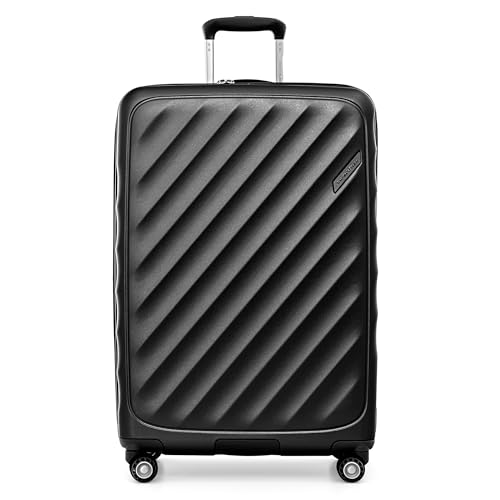 Traveler's Choice Elm 2PC Expandable Spinner Luggage Set - Matte Black - color: Matte Black, size: 2-Piece Set