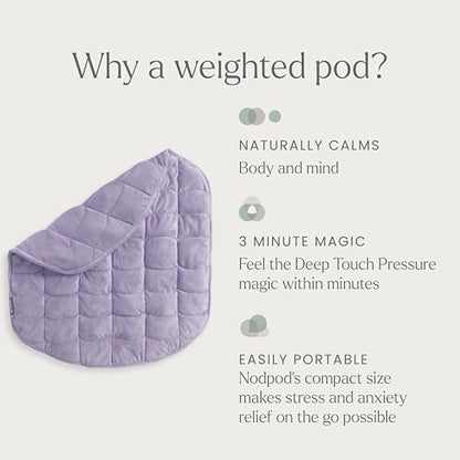 nodpod Body 6.5lb Patented Compact Weighted Blanket - color: Wisteria
