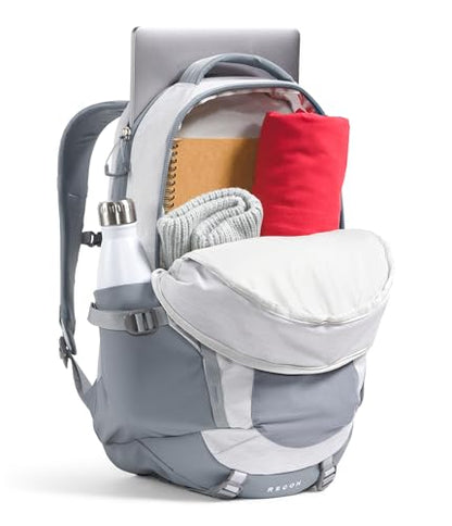 The North Face Women's Recon Everyday Backpack, Wht Mt Mélang/Md Gy-NPF, OS - color: Tnf White Metallic Mélange/Mid Grey-npf
