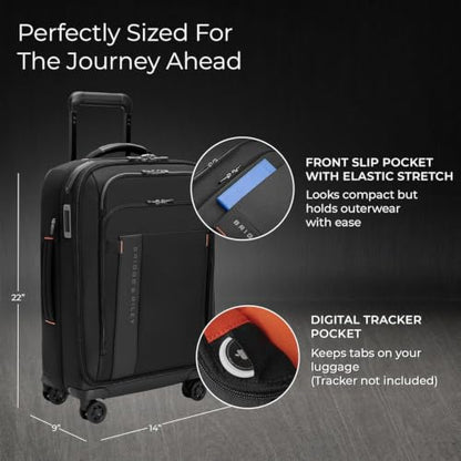 Briggs & Riley ZDX Essential Softside Carry-On Spinner, Black - color: Black, size: Domestic 22" Carry On Expandable Spinner