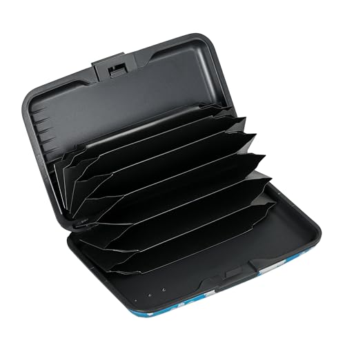 ELFISH RFID Aluminum Wallet Credit Card Protector Case Holder for Men Women - color: Blooms