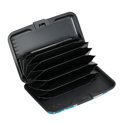 ELFISH RFID Aluminum Wallet Credit Card Protector Case Holder for Men Women - color: Blooms