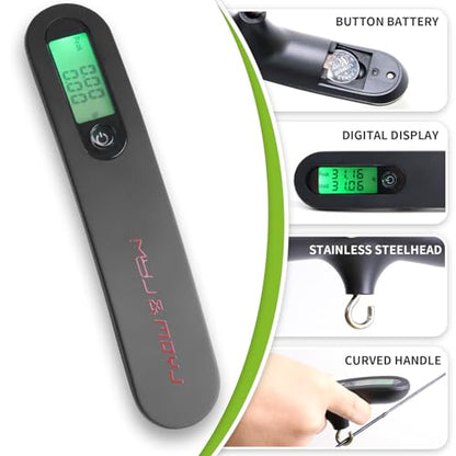 Archery Bow Scale Recurve/Compound Bow Draw Weight 50LBS Peak/Hold kg/lb Conversions Digital LED Display