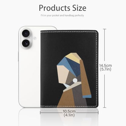Lychii RFID-blocking Passport Holder Cover, Slim PU Leather Passport Wallet - color: Black/Brown