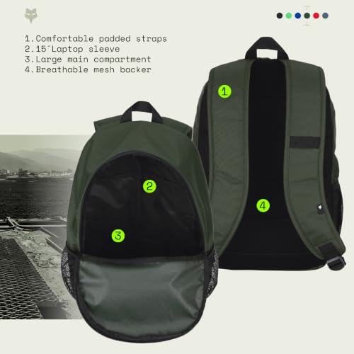 Fox Racing Clean Up Backpack Dark Sage Green - color: Dark Sage Green