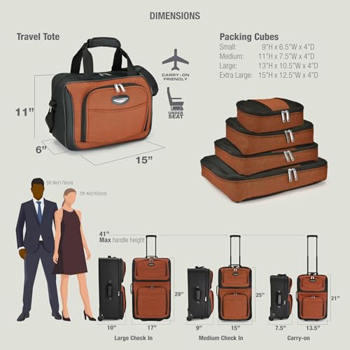 Travel Select Amsterdam Softside Expandable Luggage with Rolling Wheels, Gray, 8-Piece Set (15/21/25/29) with Packing Cubes - color: Gray, size: 8-Piece Set (15/21/25/29) with Packing Cubes