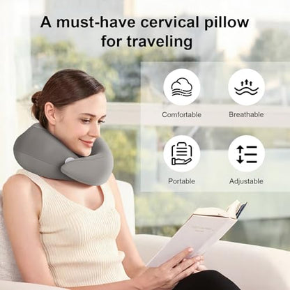 Neck Pillow Airplane,Plane Pillow for Long Flight,Travel Pillow Gray - color: Gray