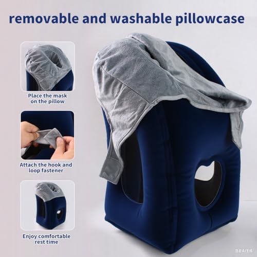 Neck Pillow Airplane Pillow for Long Flight,airplanesleep Support,Airplane Sleeping Support, Inflatable Pillow for Flights, Travel Essentials Neck Pillows for Airplanes