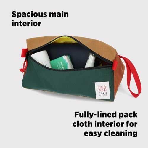 Topo Designs Dopp Kit Travel Toiletry Bag (Navy/Sahara) - color: Navy/Sahara