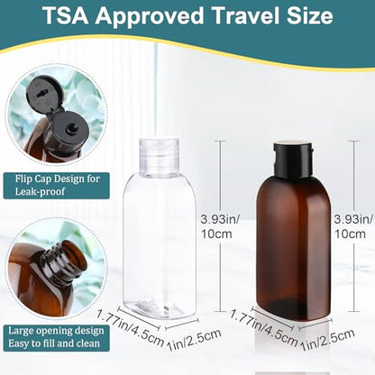 Cosywell Travel Bottles for Toiletries 8PCS 3.4oz TSA Approved Containers - Leak Proof Empty Lotion Bottles With Flip Cap for Shampoo and Toiletries - color: 3.4oz 2-Color - 6 Labeled 2 Blank