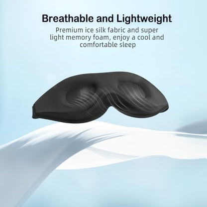 LitBear Sleep Mask for Side Sleeper Women Men, Eye Mask for Sleeping - color: Light Purple