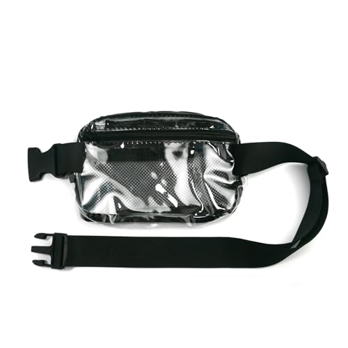 Fanny Pack Crossbody Sling Bag, Clear Black - color: Clear Black